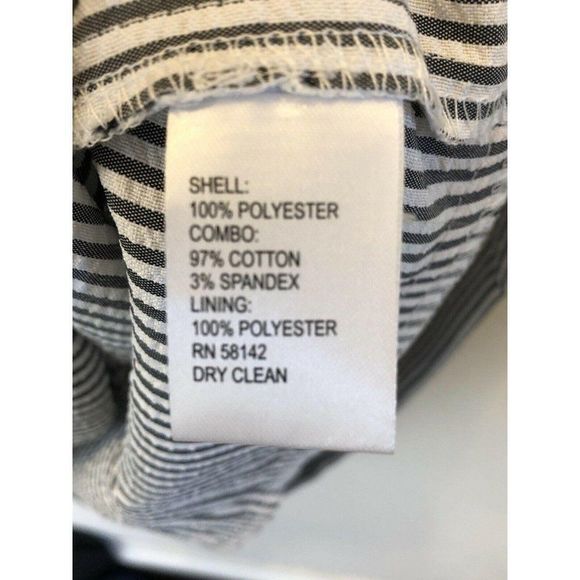 NEW London Times 8 P Seersucker Dress Gray Yellow - Picture 8 of 8